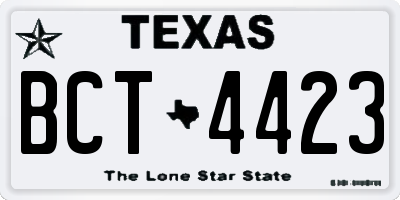 TX license plate BCT4423