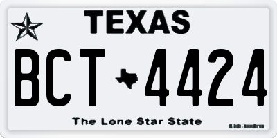 TX license plate BCT4424