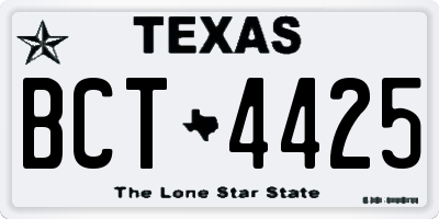 TX license plate BCT4425