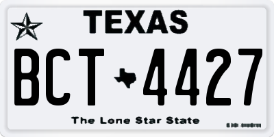 TX license plate BCT4427