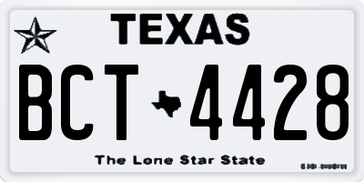 TX license plate BCT4428