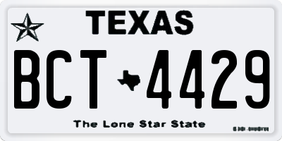 TX license plate BCT4429
