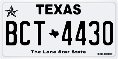 TX license plate BCT4430