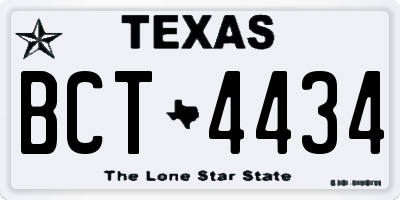 TX license plate BCT4434
