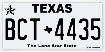 TX license plate BCT4435