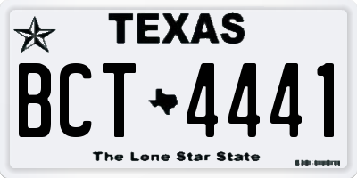 TX license plate BCT4441