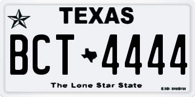TX license plate BCT4444