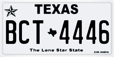 TX license plate BCT4446