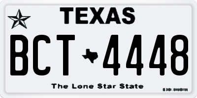 TX license plate BCT4448