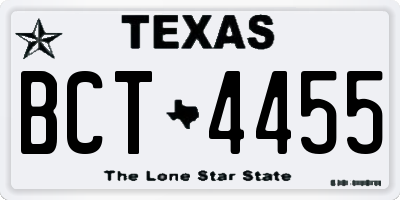 TX license plate BCT4455