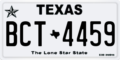 TX license plate BCT4459