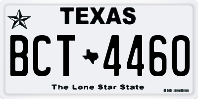 TX license plate BCT4460