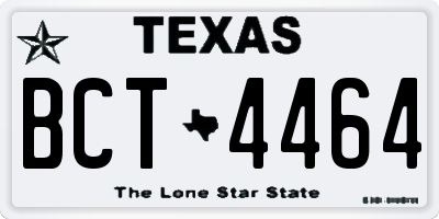 TX license plate BCT4464