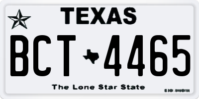 TX license plate BCT4465