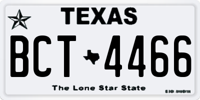 TX license plate BCT4466
