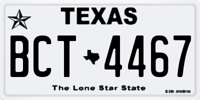TX license plate BCT4467
