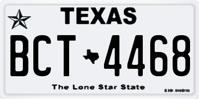 TX license plate BCT4468