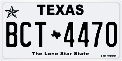 TX license plate BCT4470