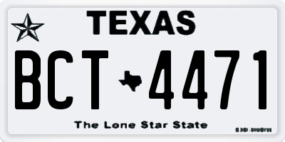 TX license plate BCT4471