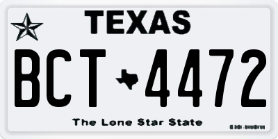 TX license plate BCT4472