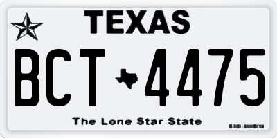 TX license plate BCT4475