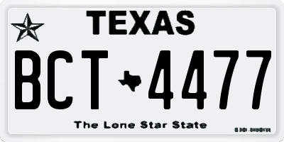 TX license plate BCT4477
