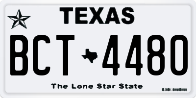 TX license plate BCT4480