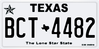 TX license plate BCT4482