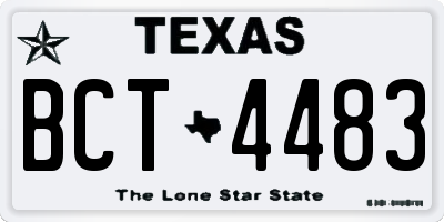 TX license plate BCT4483
