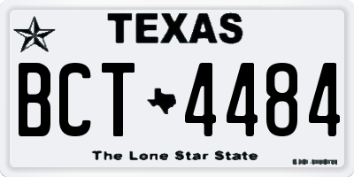 TX license plate BCT4484