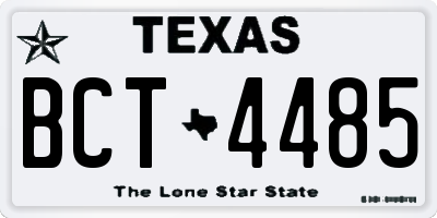 TX license plate BCT4485