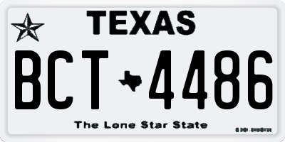 TX license plate BCT4486