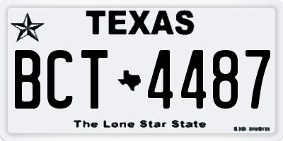 TX license plate BCT4487