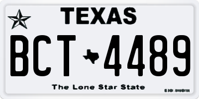 TX license plate BCT4489