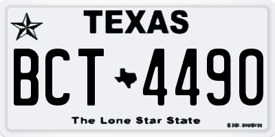 TX license plate BCT4490