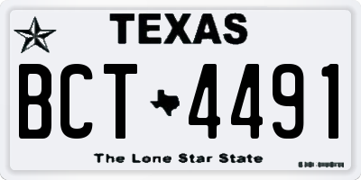 TX license plate BCT4491