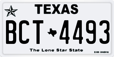 TX license plate BCT4493