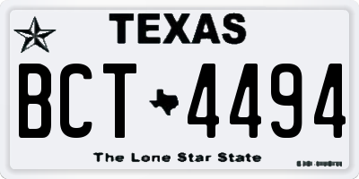 TX license plate BCT4494