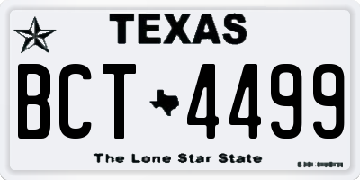 TX license plate BCT4499