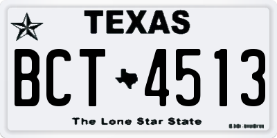 TX license plate BCT4513