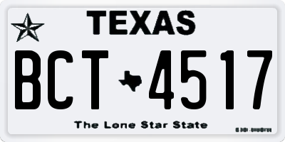 TX license plate BCT4517