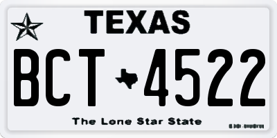 TX license plate BCT4522