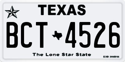 TX license plate BCT4526