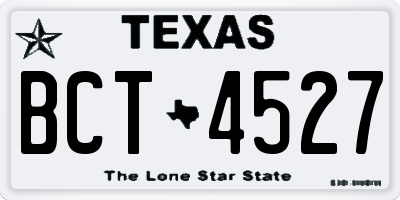 TX license plate BCT4527