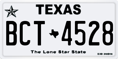 TX license plate BCT4528