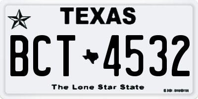 TX license plate BCT4532