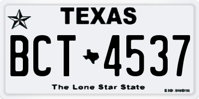 TX license plate BCT4537