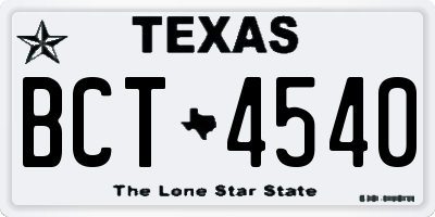 TX license plate BCT4540