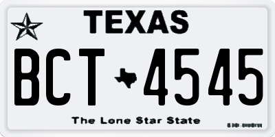 TX license plate BCT4545