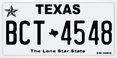 TX license plate BCT4548